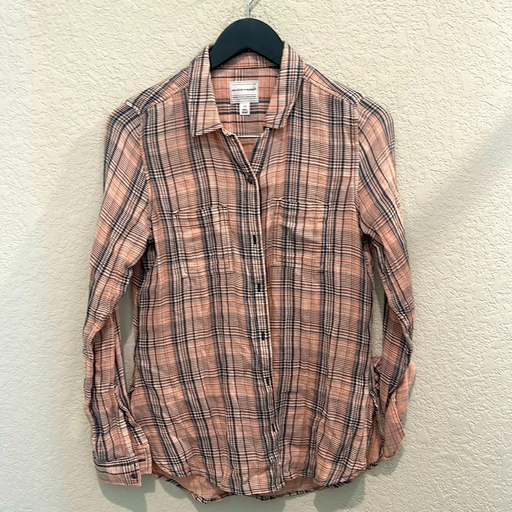 Melrose and market plaid shirt womens XS